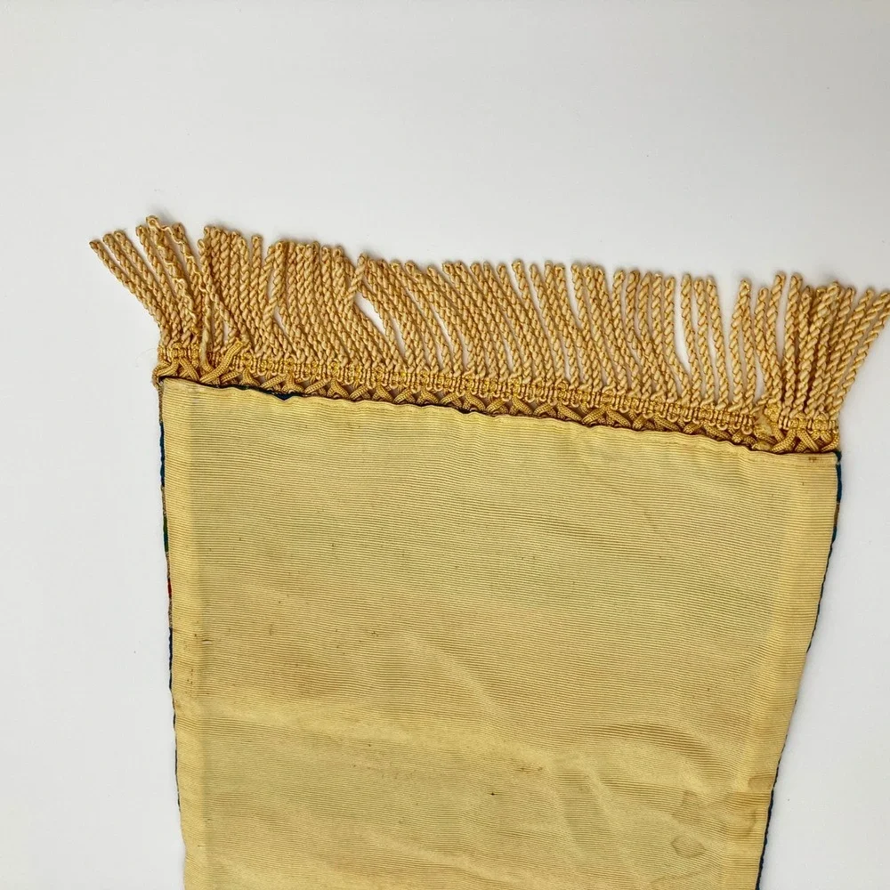 Vintage Japanese Uchishiki Buddhist Altar Cloth Kinran Gold Brocade Runner 14.5